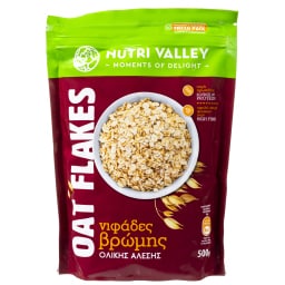 NUTRI VALLEY | Νιφάδες Βρώμης Ολικής Άλεσης 500g