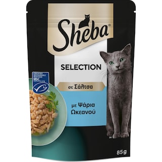 SHEBA | Γατοτροφή Selection Ψάρια σε Σάλτσα 85g
