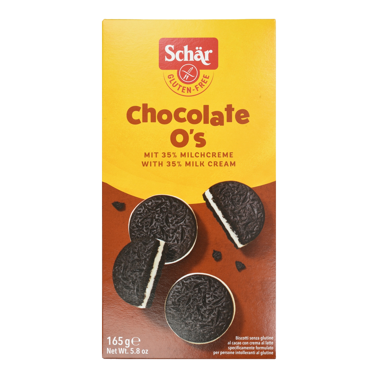 SCHAR Μπισκότα Κακάο Γεμιστά Κρέμα Χωρίς Γλουτένη 165g