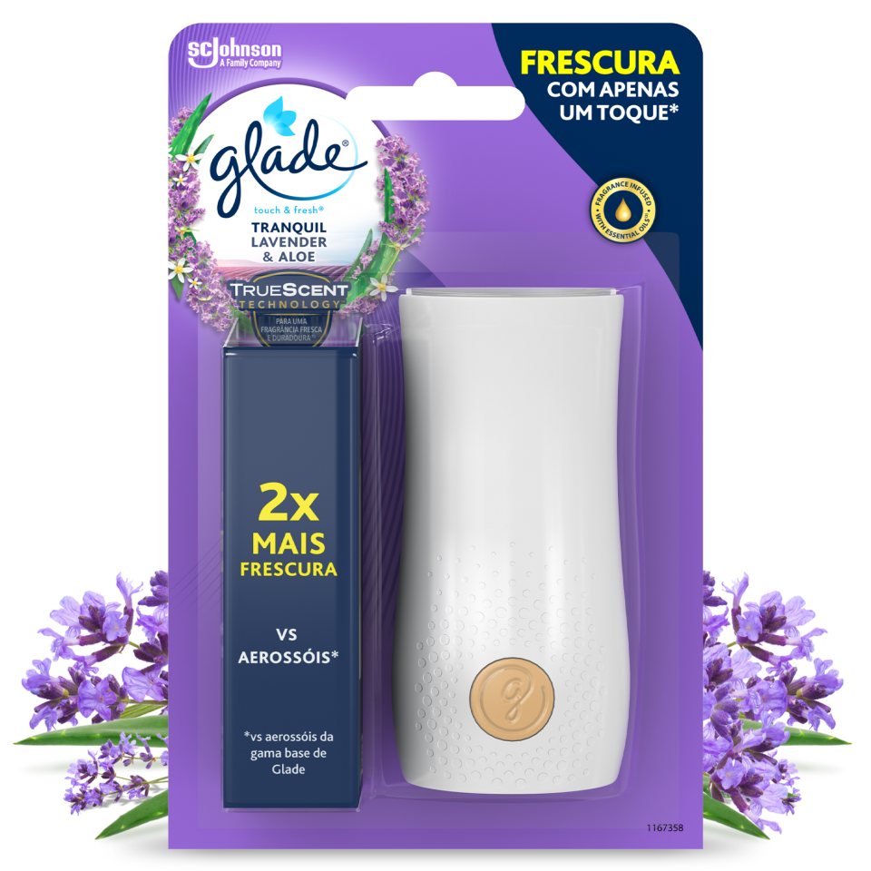 GLADE Αρωματικό Χώρου Σετ Touch & Fresh Lavender 1 Τεμάχιο