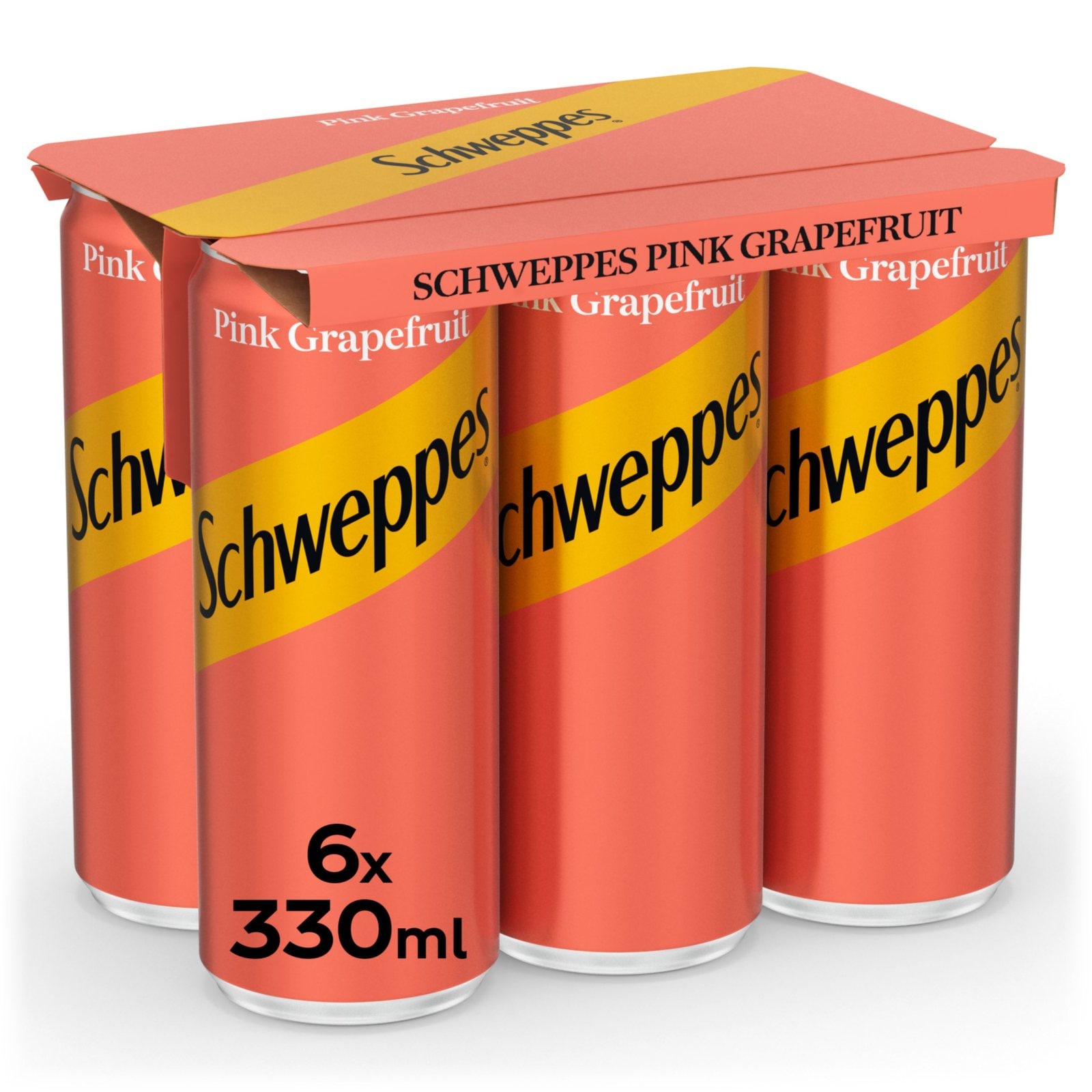 SCHWEPPES Αναψυκτικό Pink Grapefruit Κουτί 6x330ml