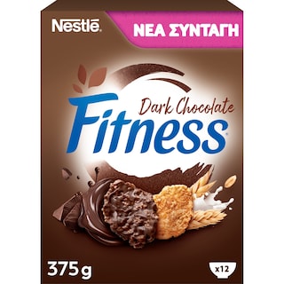 FITNESS Δημητριακά Ολικής Άλεσης Με Μαύρη Σοκολάτα 375gr