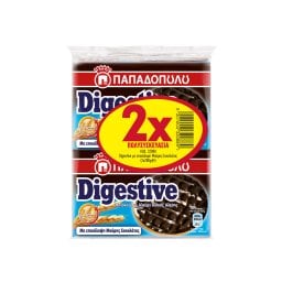 ΠΑΠΑΔΟΠΟΥΛΟΥ | Μπισκότα Digestive Μαύρη Σοκολάτα 2x200g