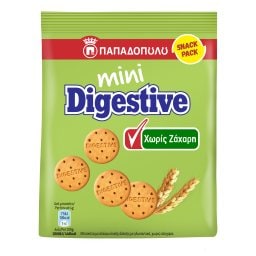 ΠΑΠΑΔΟΠΟΥΛΟΥ | DIGESTIVE | Μπισκότα Mini Digestive Χωρίς Ζάχαρη 70g