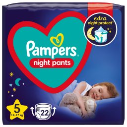 PAMPERS | Πάνες Βρακάκι Μωρού Night Pants Νο5 22 Τεμάχια