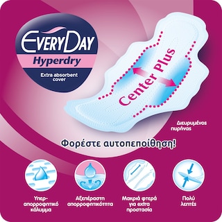 EVERY DAY | Σερβιέτες Ultra Plus Hyperdry Economy Maxi Night 18 Τεμάχια