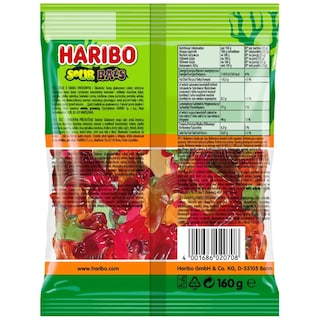 HARIBO | Καραμέλες Ζελίνια Sour Bats Halloween 160g