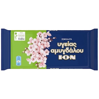 ΙΟΝ | Σοκολάτα Υγείας Αμυγδάλου με Στέβια 60g