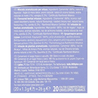 LIPTON | Αφέψημα Χαμομήλι Μέλι Βανίλια 20x1.3g
