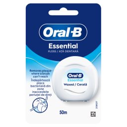 ORAL B | Οδοντικό Νήμα Essential Floss Κηρωμένο 1 Τεμάχιο