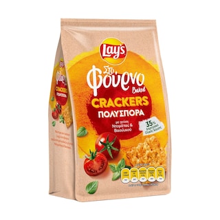 LAYS | Crackers Πολύσπορα με Ντομάτα και Βασιλικό 80g