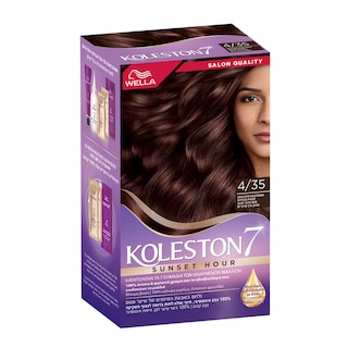 KOLESTON | Βαφή Μαλλιών 4/35 Σκούρο Καστανό Χρυσό Ροζέ 1 Τεμάχιο
