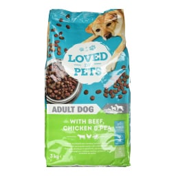 LOVED BY PETS | Σκυλοτροφή Βοδινό Κοτόπουλο Αρακά 3kg