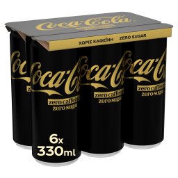 COCA COLA | ZERO | Αναψυκτικό Zero Χωρίς Καφείνη 6x330ml
