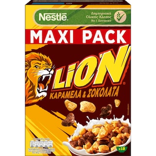LION | Δημητριακά Ολικής Άλεσης Καραμέλα Σοκολάτα 560g