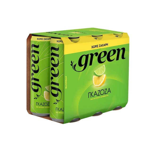 Green γκαζόζα με φυσικά αρώματα, χωρίς ζάχαρη