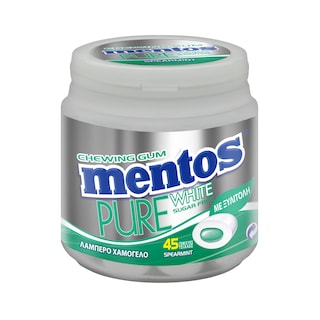 MENTOS | PURE WHITE | Chewing Gum Spearmint 90g