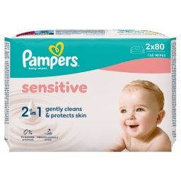 PAMPERS | Μωρομάντηλα Sensitive 2x80 Τεμάχια