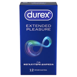 DUREX | Προφυλακτικά Extended Pleasure 12 Τεμάχια