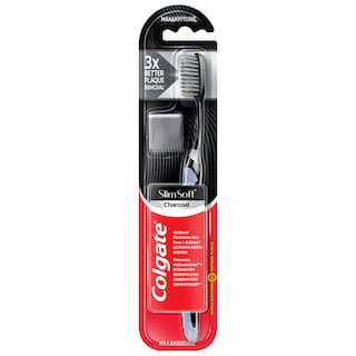 COLGATE | Οδοντόβουρτσα Slim Soft Charcoal Μαλακή 1 Τεμάχιο