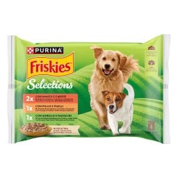 FRISKIES | Σκυλοτροφή Βοδινό Κοτόπουλο Αρνί σε Ζελέ 4x85g
