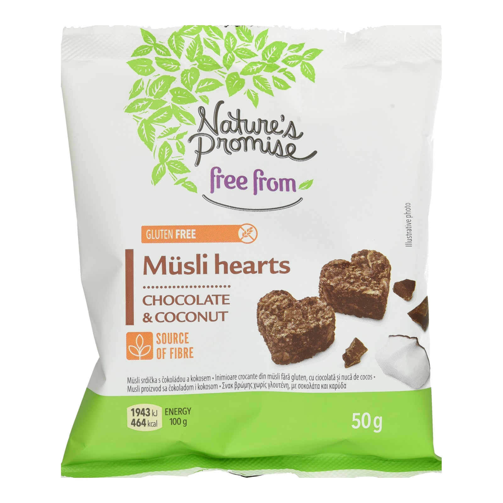 Σνακ Βρώμης Σοκολάτα Καρύδα Χωρίς Γλουτένη 50g