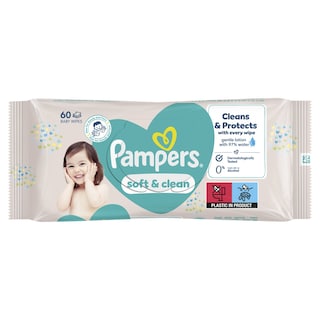 PAMPERS | Μωρομάντηλα Soft & Clean 60 Τεμάχια