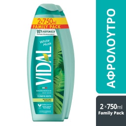VIDAL | Αφρόλουτρο White Musk 2x750ml