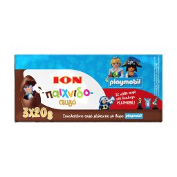 ΙΟΝ | Σοκολατένιο Αυγό Γάλακτος Παιχνιδοαυγό 3x20g