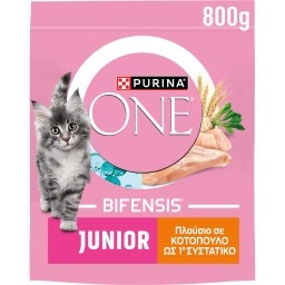 PURINA ONE | Γατοτροφή Junior Κοτόπουλο & Δημητριακά 800g