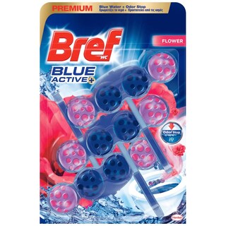 BREF | Μπλοκ Τουαλέτας WC Blue Active Floral 3x50g
