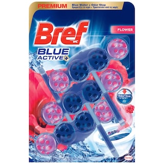 BREF | Μπλοκ Τουαλέτας WC Blue Active Floral 3x50g
