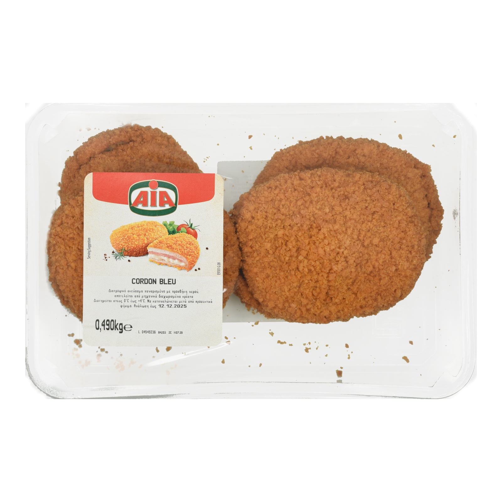 Cordon Bleu Σνίτσελ Κοτόπουλο Γαλοπούλα 490 GR