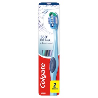 COLGATE | Οδοντόβουρτσα 360 Medium 2 Τεμάχια