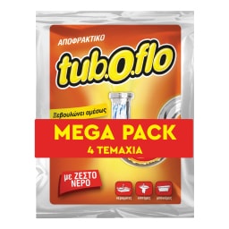 TUBOFLO | Αποφρακτικό Σκόνη Ζεστό Νερό 4x60g