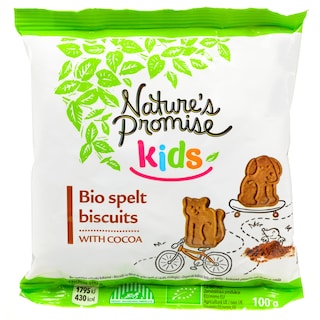 NATURE'S PROMISE | Μπισκότα Kids Bio από Όλυρα με Κακάο 100g