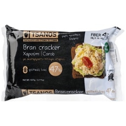 Bran Crackers Χαρούπι 107g