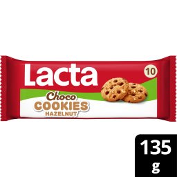 LACTA | Μπισκότα Choco Cookies Hazelnut 135g
