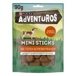 PURINA ONE | Σκυλοτροφή Adventuros Mini Sticks με Αγριοβούβαλο 90g