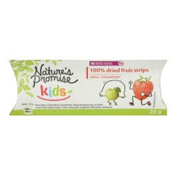 NATURE'S PROMISE | Αποξηραμένα Φρούτα Λωρίδες Μήλο Φράουλα 20g