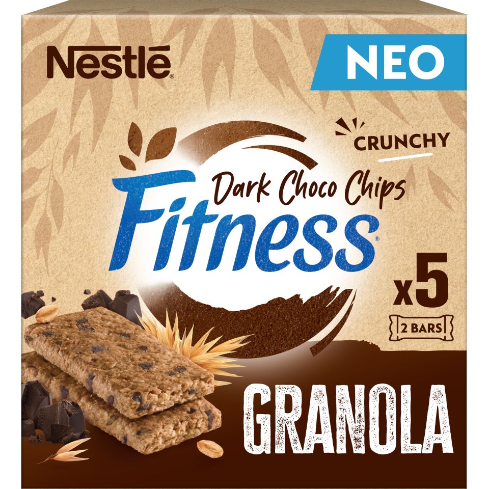 FITNESS Μπάρες Δημητριακών Granola Σοκολάτα 5x38g