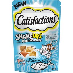 CATISFACTIONS | Snack Γάτας Shake Ups Γιορτή Θαλασσινών 55g