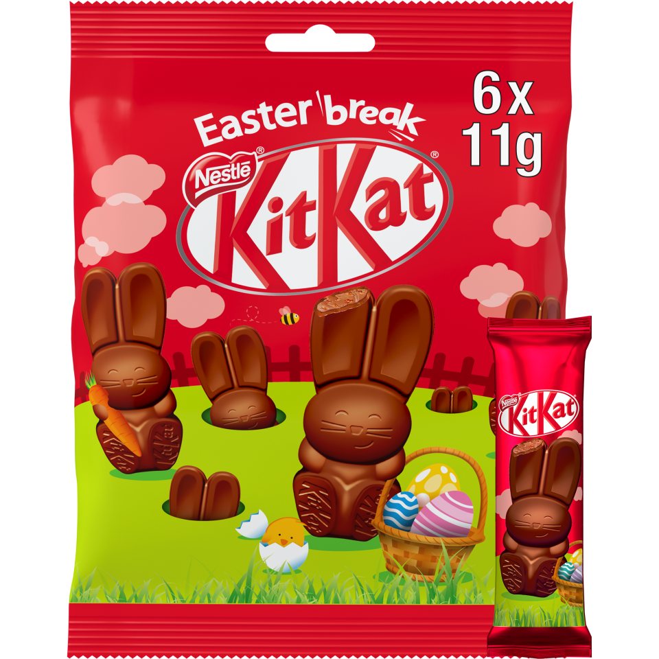 KITKAT Σοκολατένια Λαγουδάκια Mini Bunny 6x11g