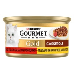 GOURMET | GOLD | Γατοτροφή Βοδινό Κοτόπουλο Σε Σάλτσα Ντομάτας 85 gr