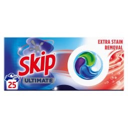 SKIP | Κάψουλες Πλυντηρίου Ρούχων Ultimate Extra Strain Removal 25 Τεμάχια