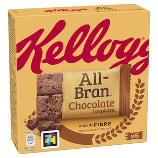 KELLOGGS | ALL BRAN | ΜΠΑΡΕΣ ΔΗΜΗΤΡΙΑΚΩΝ CHOCO 6 X 40 GR