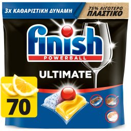FINISH | Κάψουλες Πλυντηρίου Πιάτων Ultimate Allin1 Λεμόνι 70 Τεμάχια