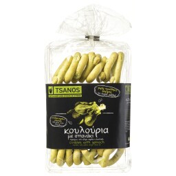 ΤΣΑΝΟΣ | Κουλούρια Αλμυρά Σπανάκι Χωρίς Ζάχαρη 200g
