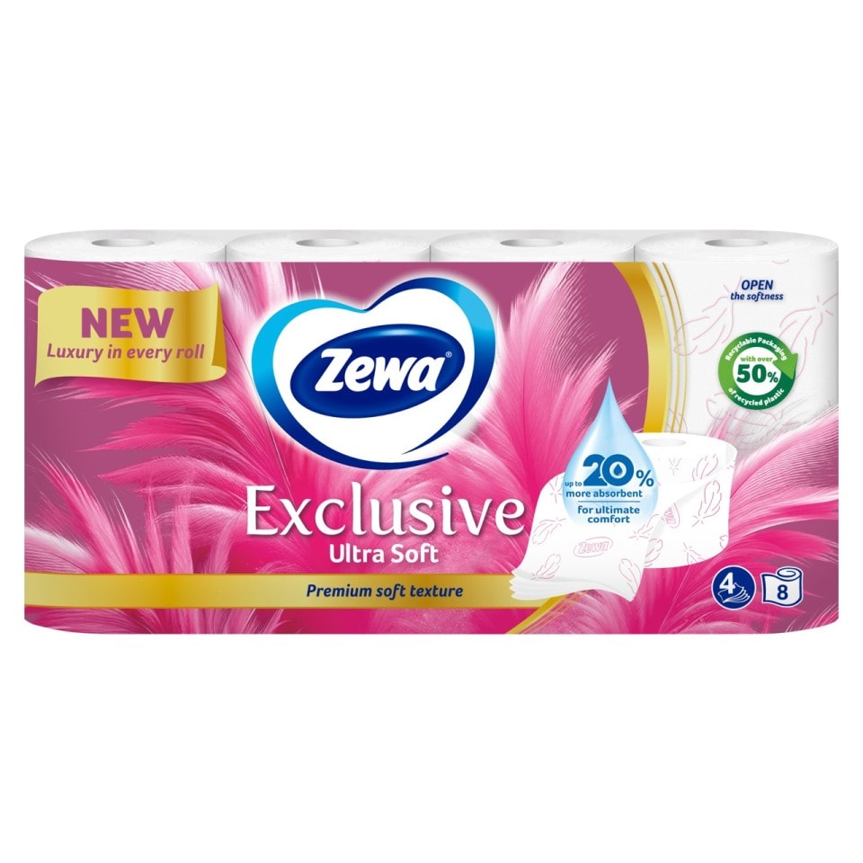 ZEWA Χαρτί Υγείας Exclusive Ultra Soft 8 Τεμάχια
