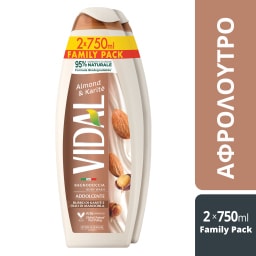 VIDAL | Αφρόλουτρο Almond Carite 2x750ml